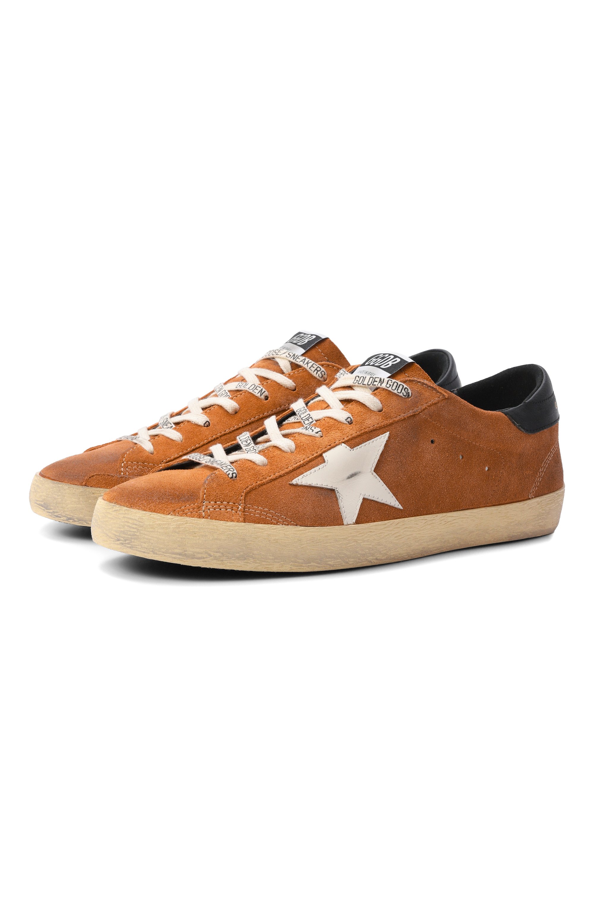 Замшевые кеды super-star GOLDEN GOOSE DELUXE BRAND коричневого цвета по цене 72650 руб., арт. GMF00101.F008752, фото 1 Замшевые кеды super-star GOLDEN GOOSE DELUXE BRAND, арт. GMF00101.F008752, фото 1