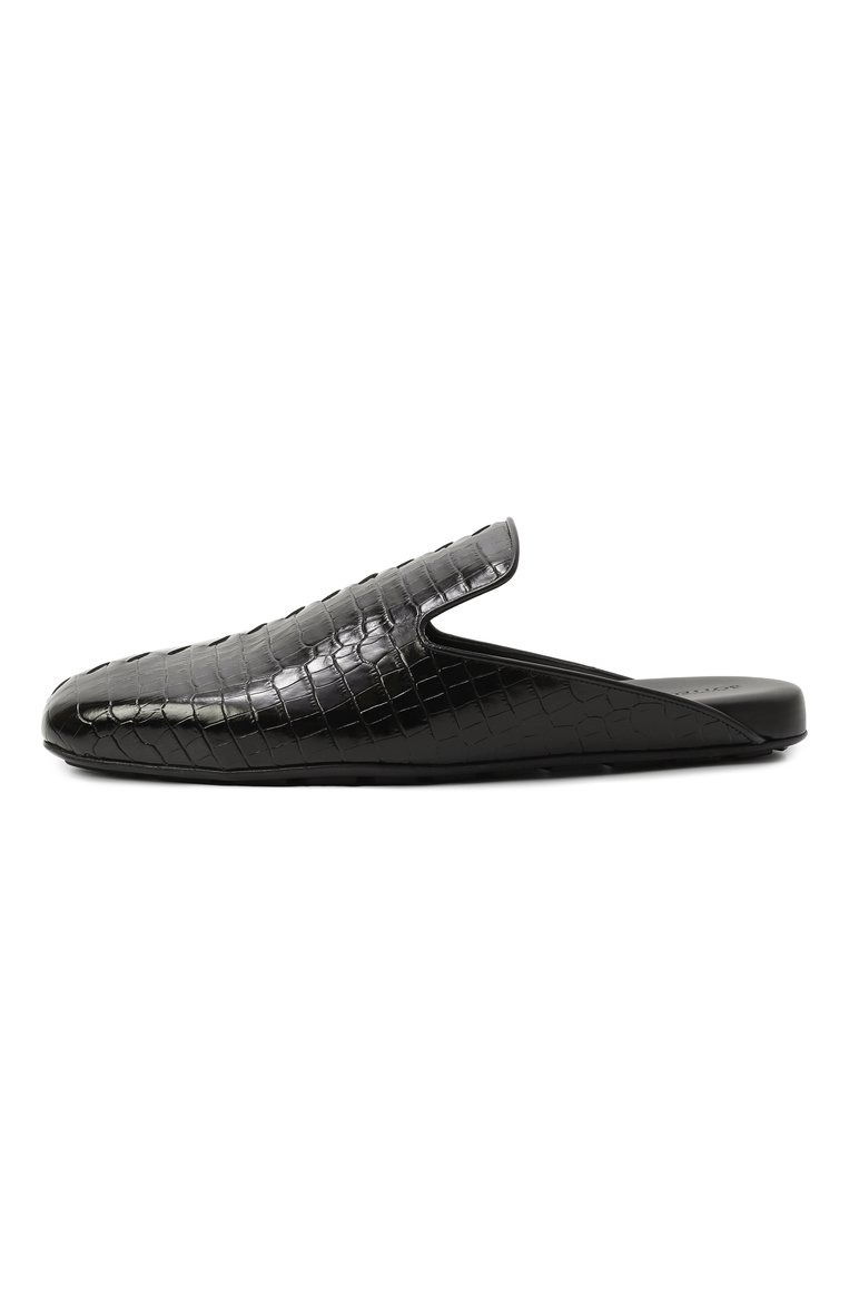 Мужские кожаные сабо roma BOTTEGA VENETA черного цвета, арт. 816591/V55D0 | Фото 4 (Автоматизация состава: Проставле�но; Материал внешний: Натуральная кожа; Материал внутренний: Натуральная кожа; Нос: Не проставлено)