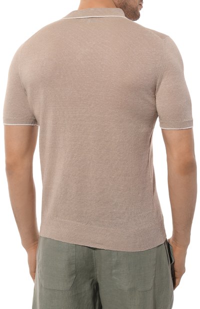 Поло изо льна и хлопка FEDELI, арт. 6UE05428, фото 4