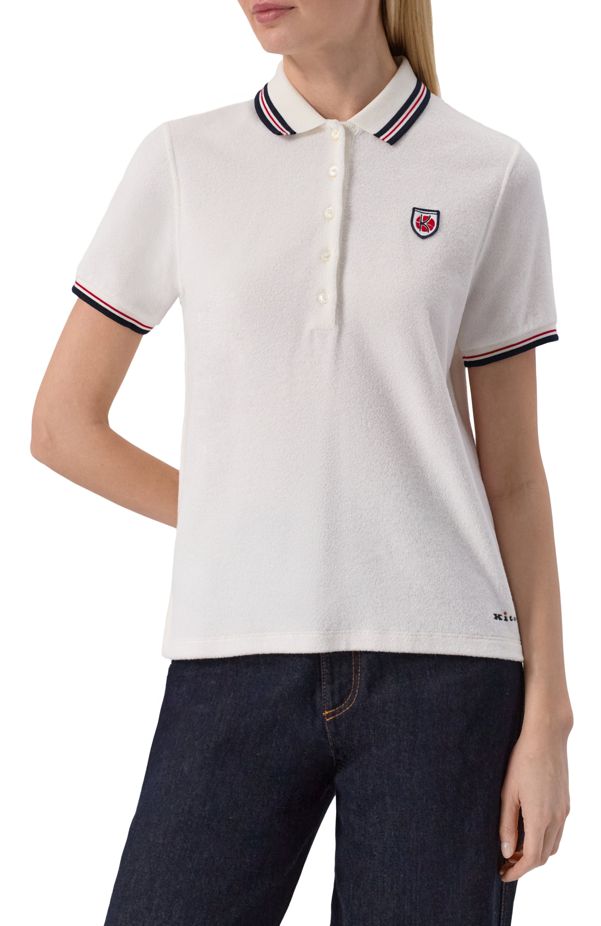 Поло из хлопка и шелка KITON, арт. D59423K0915F01, фото 3