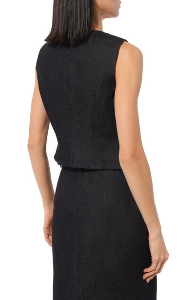 Джинсовый жилет NOBLE&BRULEE темно-синего цвета по цене 45000 руб., арт. NB42/8009027/042, фото 4 Джинсовый жилет NOBLE&BRULEE, арт. NB42/8009027/042, фото 4