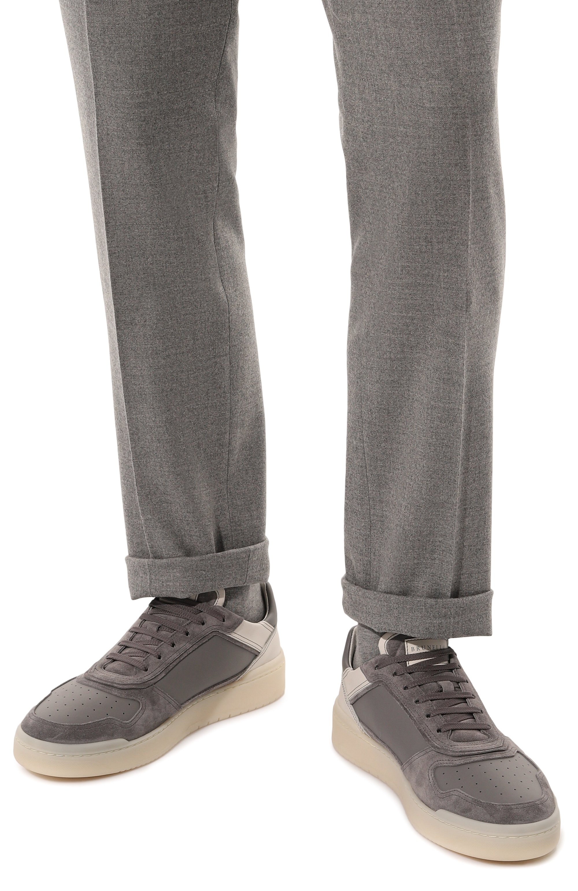 Кожаные кеды basket BRUNELLO CUCINELLI, арт. MZUGSGZ324, фото 3