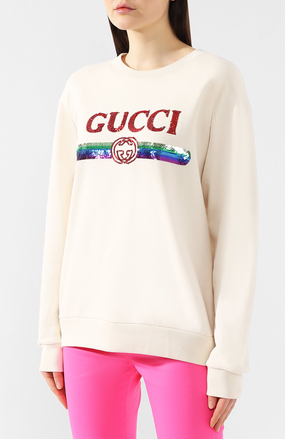 Хлопковый пуловер GUCCI, арт. 469250/XJASD, фото 3