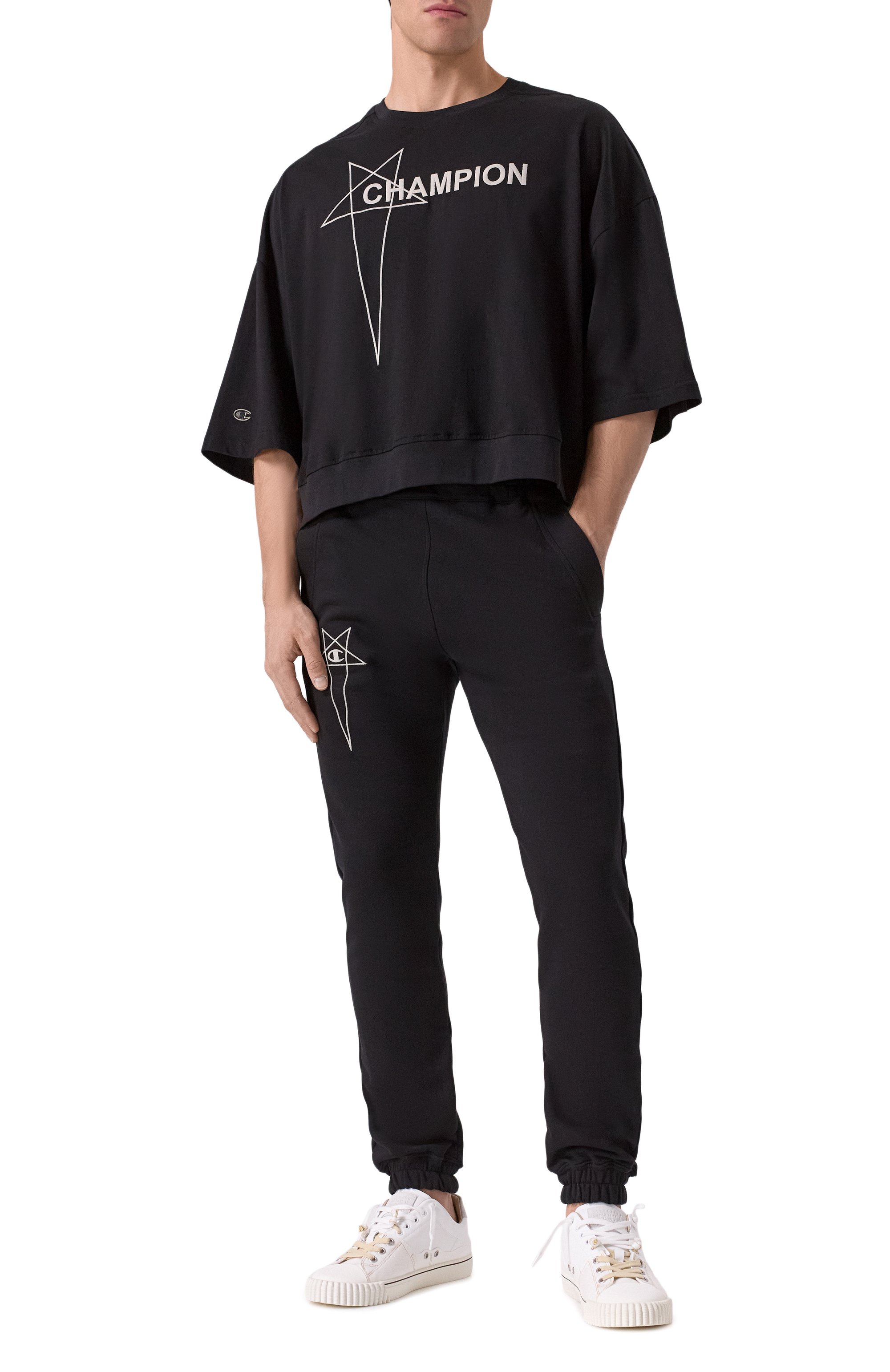 Хлопковые джоггеры rick owens x champion RICK OWENS, арт. CM01E1685/CHFE, фото 2