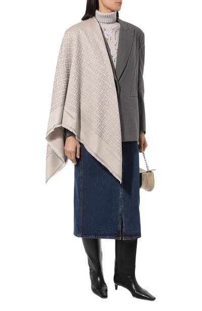 Палантин из шелка и шерсти GIVENCHY, арт. GW1414/J5449, фото 2