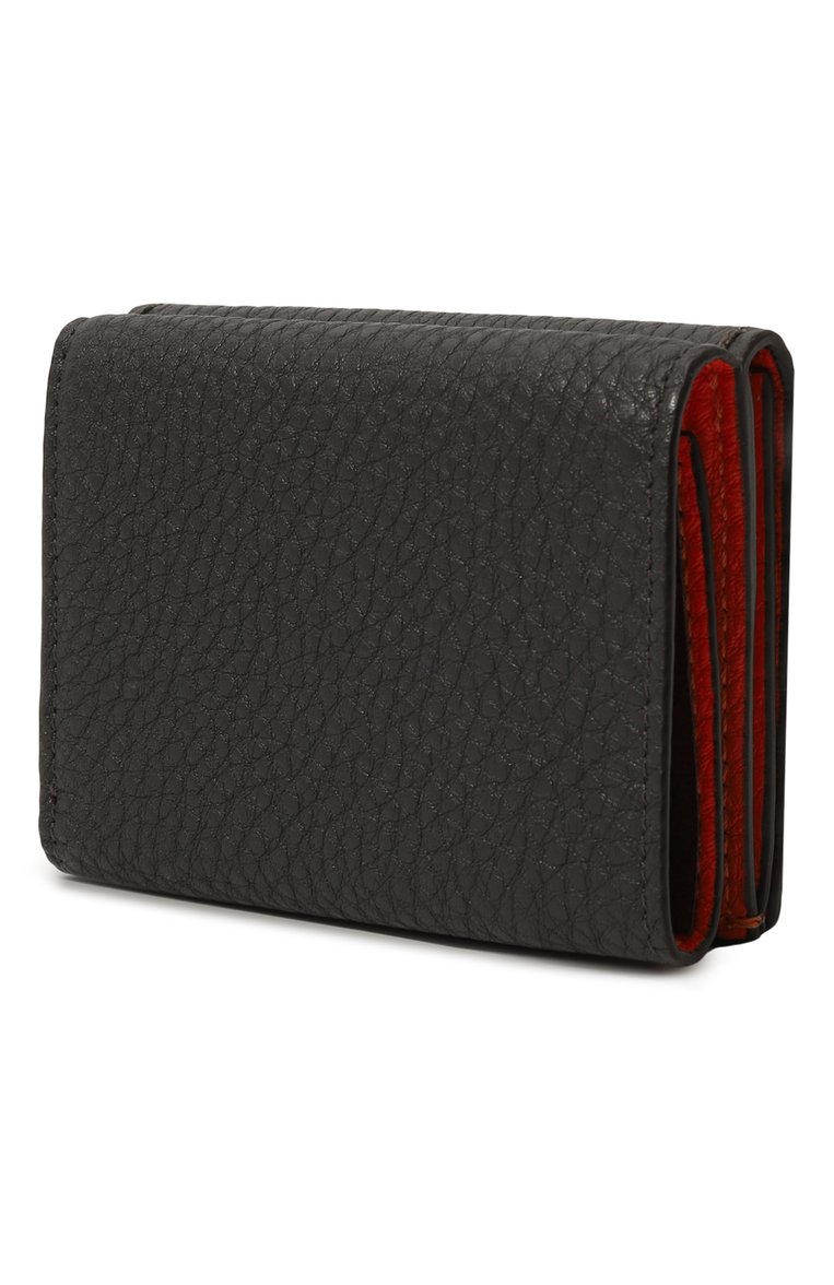 Мужской кожаное портмоне FENDI темно-серого цвета, арт. 7M0280/ADYX/F05IC | Фото 2 (Нос: Не проставлено; Материал сплава: Проставлено; Материал: Натуральная кожа)