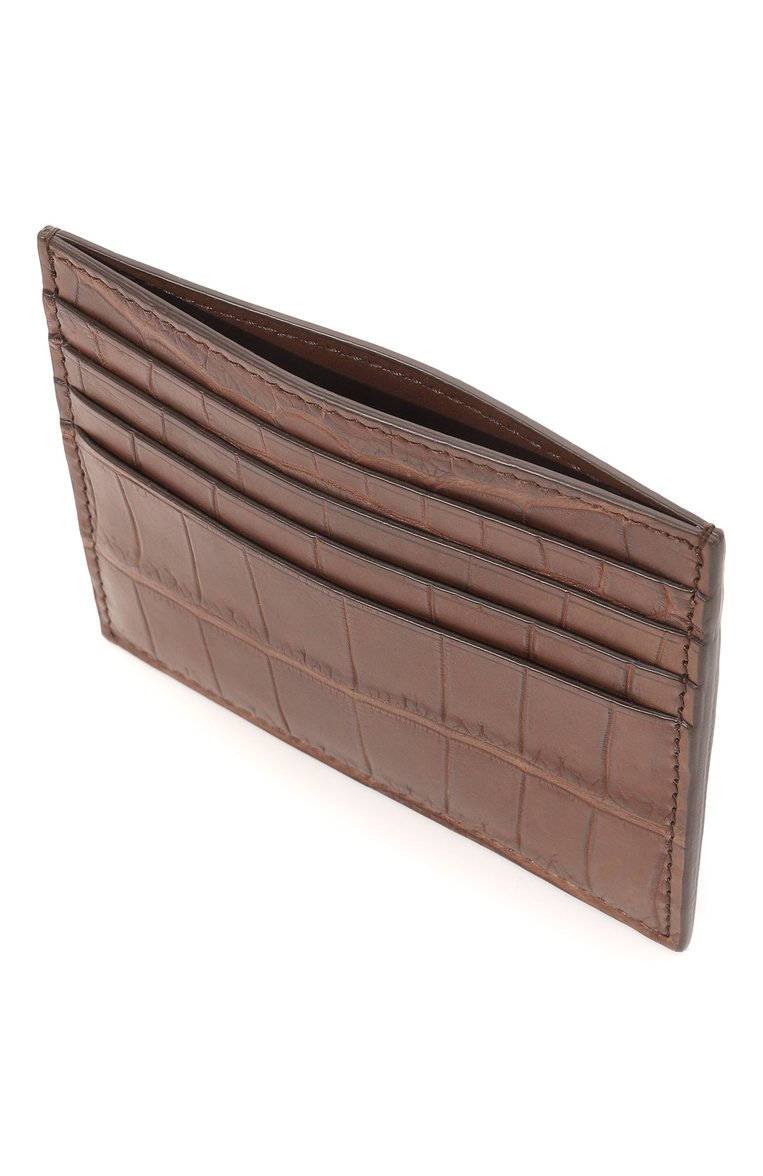 Футляр для кредитных карт из кожи крокодила RUBEUS MILANO, арт. 01 PORCCBROWN02, фото 1