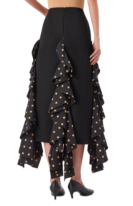 Юбка из шерсти и вискозы Moschino A0108/5437 Чёрный  A0108/5437 Фото 4
