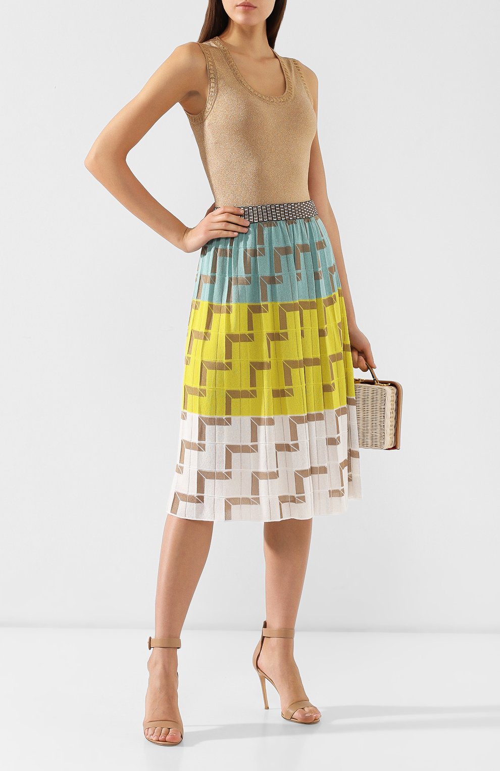 Юбка из смеси хлопка и вискозы M MISSONI, арт. 2DH00035/2K000D, фото 2