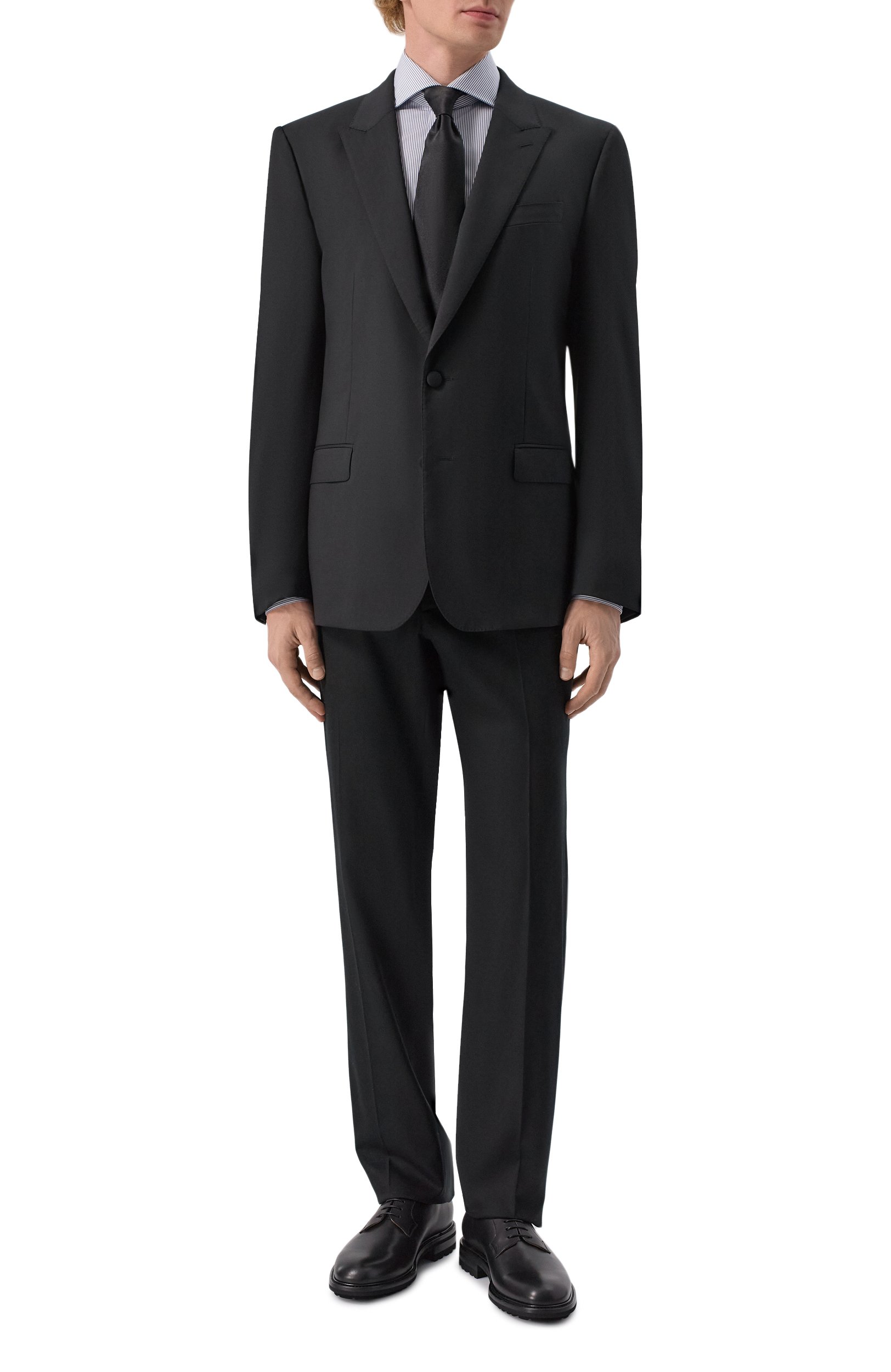 Кожаные дерби KITON черного цвета по цене 138500 руб., арт. USSA504N01493, фото 2 Кожаные дерби KITON, арт. USSA504N01493, фото 2