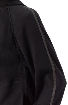 Женский толстовка из хлопка и шелка BRUNELLO CUCINELLI черного цвета, арт. MD828SM606 | Фото 5 (Длина (для топов): Стандартные; Материал сплава: Проставлено; Материал внешний: Шелк, Хлопок; Драгоценные камни: Проставлено; Рукава: Длинные; Женское Кросс-КТ: Кардиган-одежда; Стили: Спорт-шик)