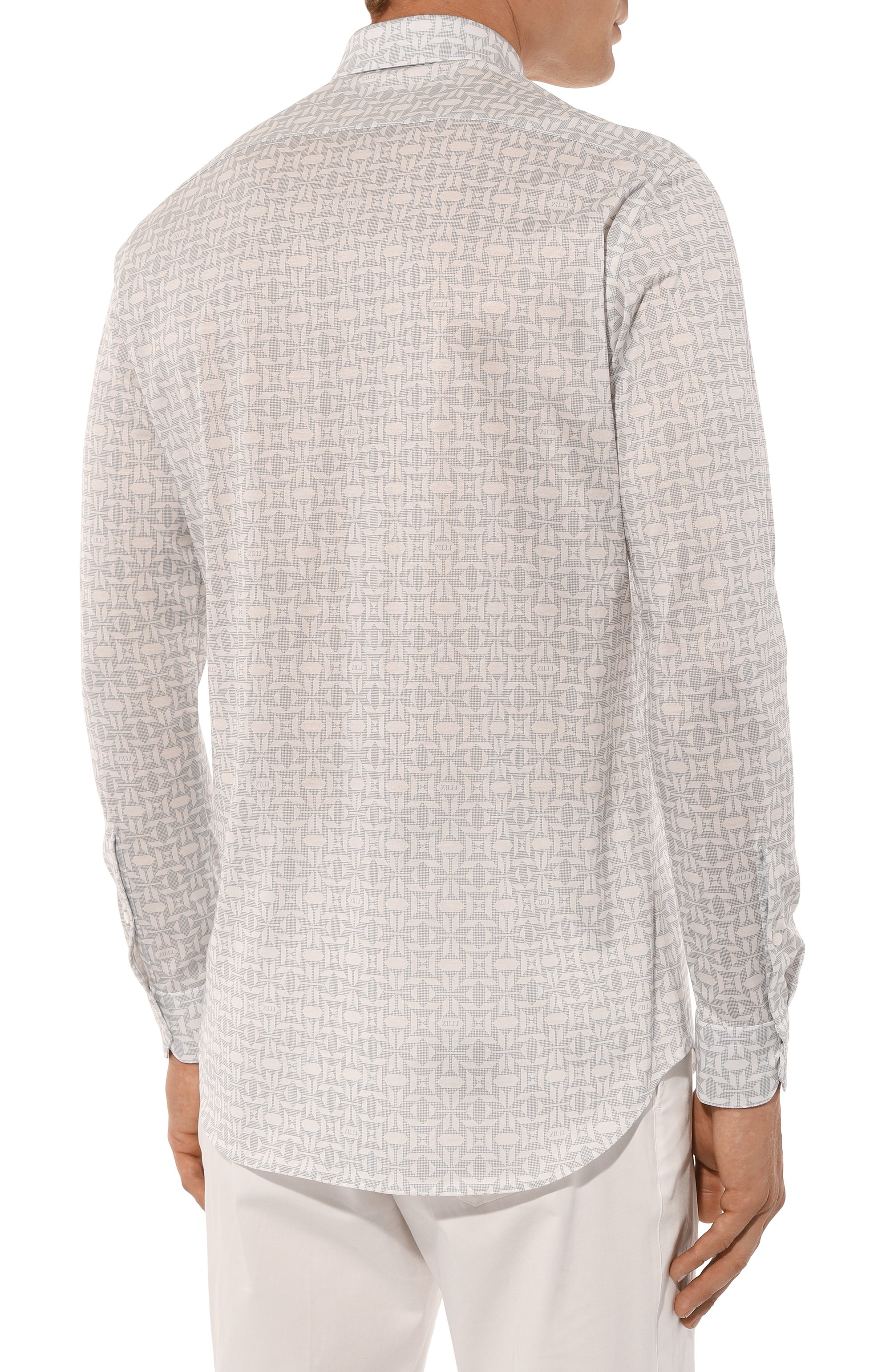 Хлопковая рубашка ZILLI, арт. CLAF01M011084030Q, фото 4