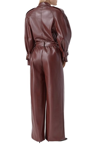 Комбинезон из экокожи ROWEN ROSE коричневого цвета по цене 191500 руб., арт. DRS_RR429/EC0 LEATHER, фото 3 Комбинезон из экокожи ROWEN ROSE, арт. DRS_RR429/EC0 LEATHER, фото 3