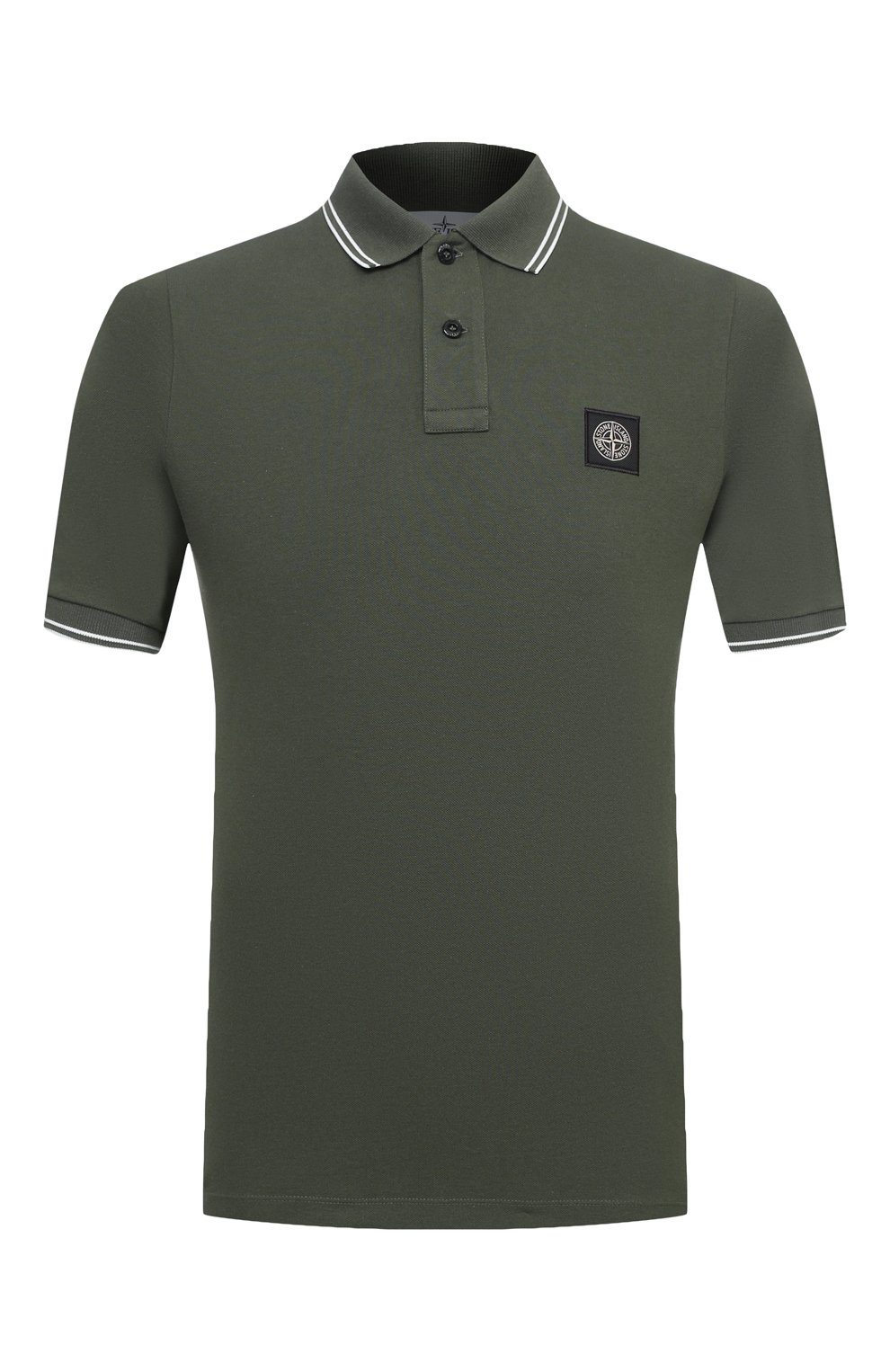 Хлопковое поло STONE ISLAND зеленого цвета по цене 12650 руб., арт. 731522S18, фото 1 Хлопковое поло STONE ISLAND, арт. 731522S18, фото 1