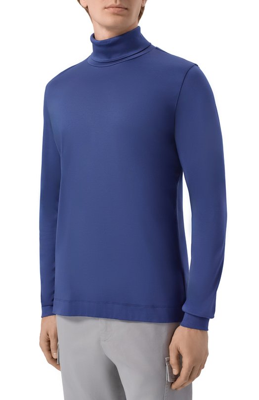 Хлопковая водолазка Van Laack VL-PELIN01-XX/180031 Синий  VL-PELIN01-XX/180031 Фото 3