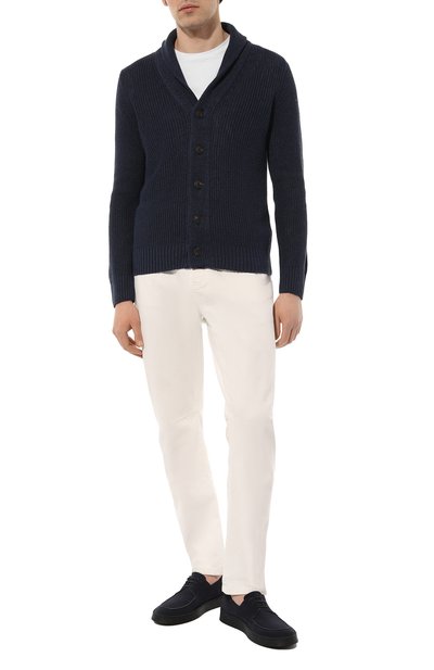 Кардиган изо льна и хлопка GRAN SASSO темно-синего цвета по цене 38850 руб., арт. 13168/18635, фото 2 Кардиган изо льна и хлопка GRAN SASSO, арт. 13168/18635, фото 2