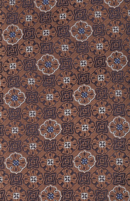 Шелковый галстук Canali 18/HJ04491 Коричневый  18/HJ04491 Фото 4