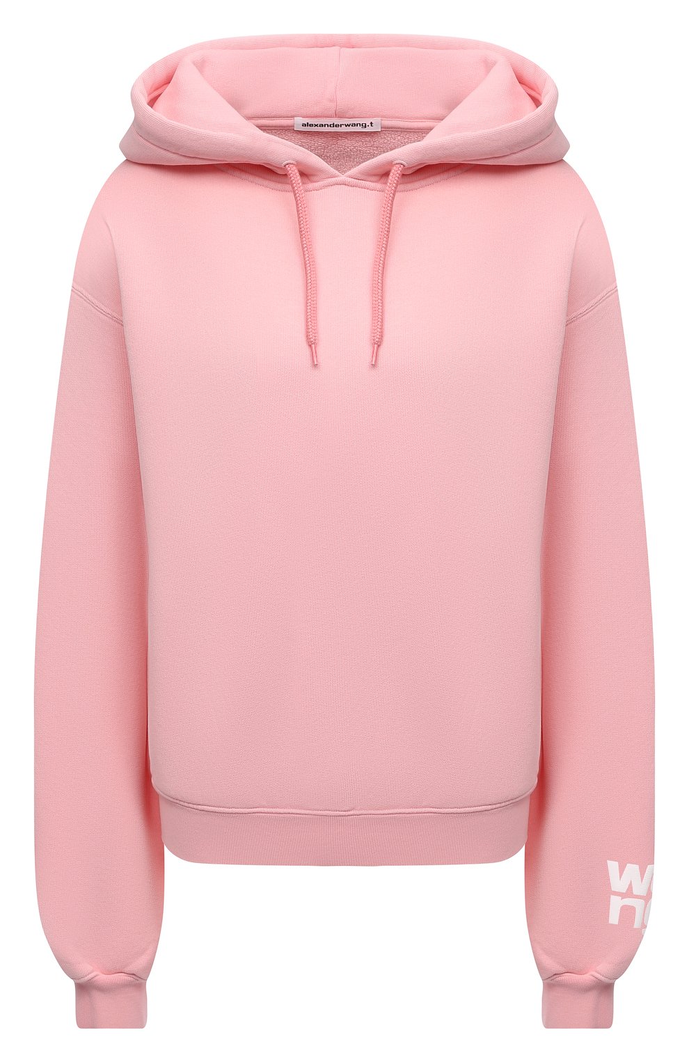 Хлопковое худи ALEXANDERWANG.T розового цвета по цене 27600 руб., арт. 4CC3212043, фото 1 Хлопковое худи ALEXANDERWANG.T, арт. 4CC3212043, фото 1