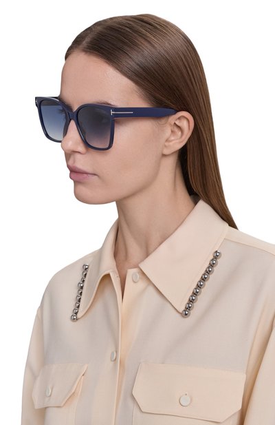 Солнцезащитные очки TOM FORD синего цвета по цене 51450 руб., арт. TF1312 90W, фото 2 Солнцезащитные очки TOM FORD, арт. TF1312 90W, фото 2