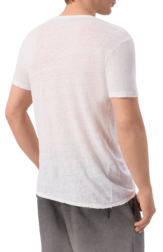 Льняная футболка Never Enough 2B5M036-038/MTH068 K346 Белый  2B5M036-038/MTH068 K346 Фото 4