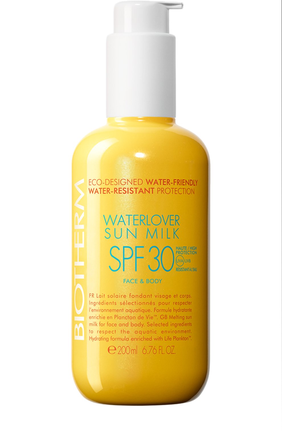 Солнцезащитное молочко для лица и тела waterlover spf 30 (200ml) BIOTHERM, арт. 3614271701503, фото 1