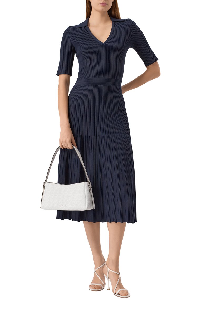 Женская сумка moore MICHAEL MICHAEL KORS белого цвета, арт. 32R5S90C6V | Фото 7 (Размер: medium; Материал: Текстиль, Канва)