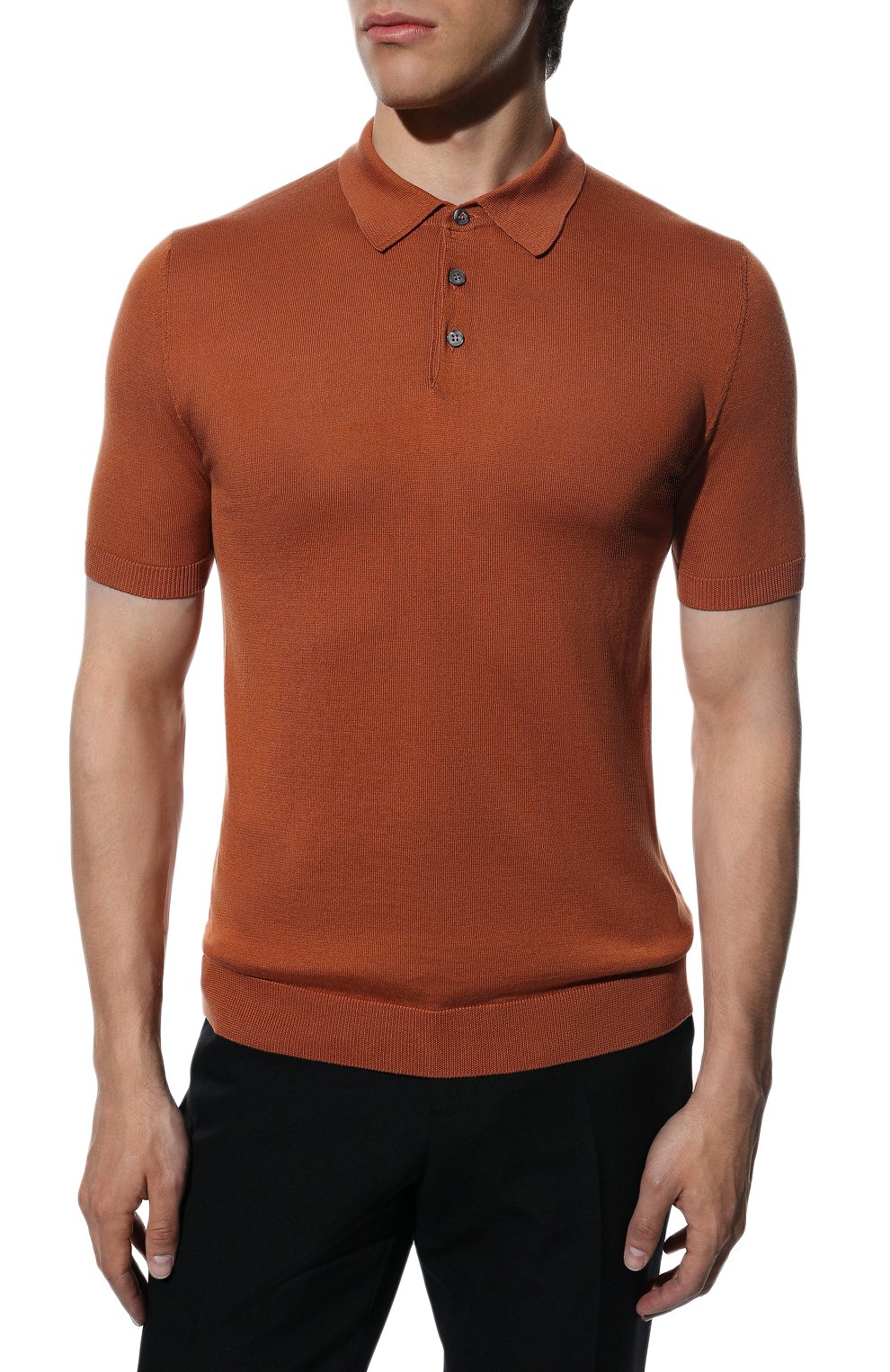 Поло из хлопка и шелка ANDREA CAMPAGNA, арт. P22-111, фото 3