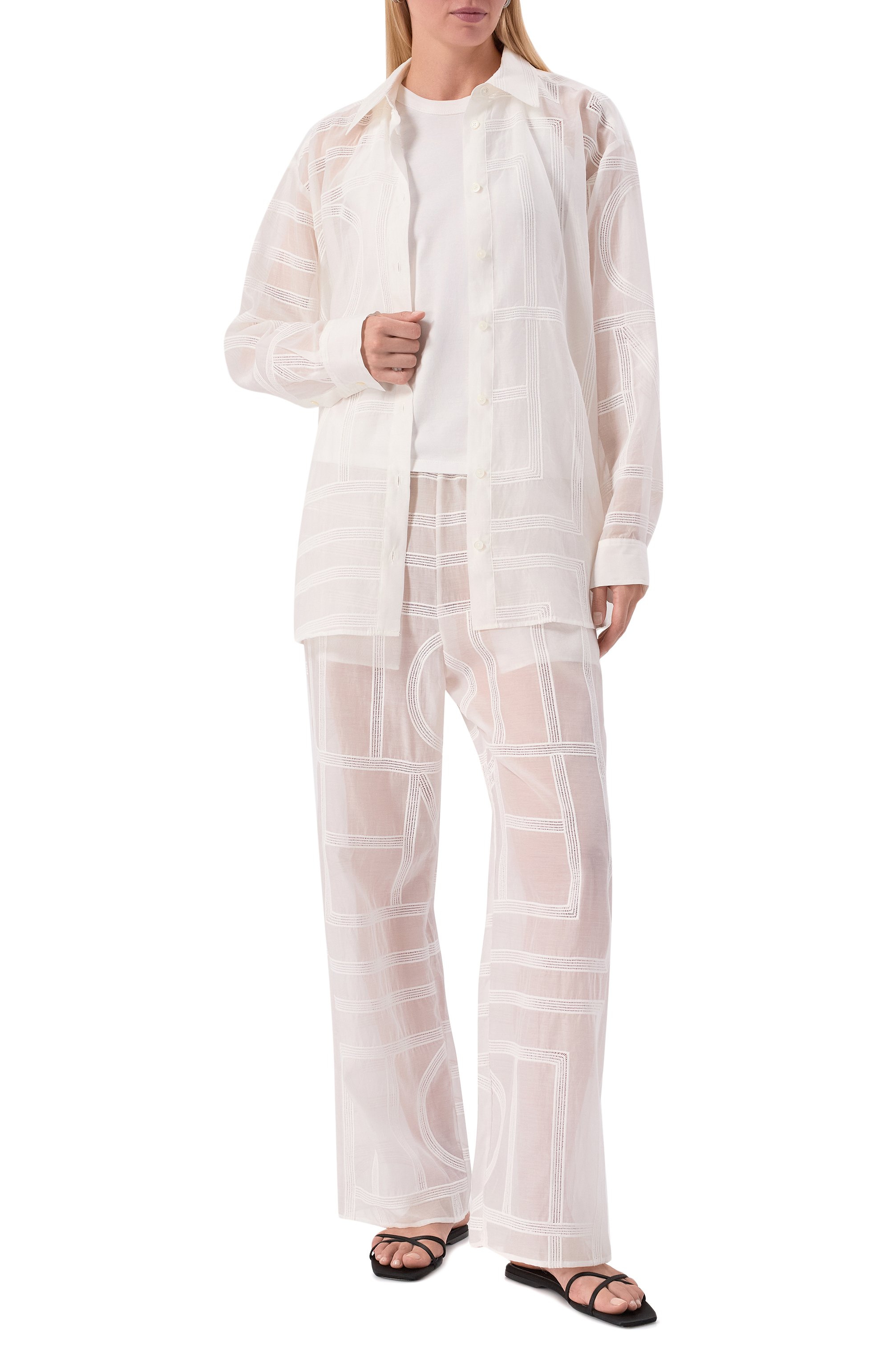 Рубашка из хлопка и шелка TOTEME, арт. 253-WRT0480-FB0441, фото 2