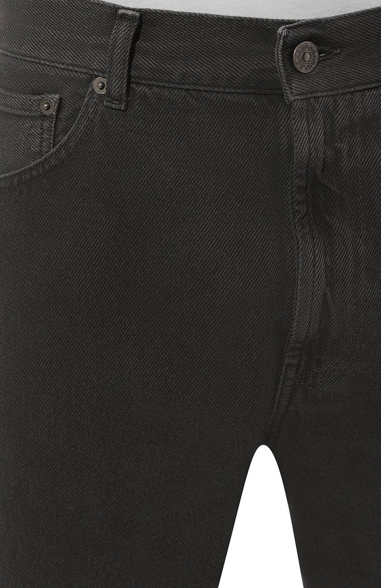 Мужские джинсовые шорты DONDUP темно-серого цвета, арт. UP624/BF0018J HC7 | Фото 5 (Принт: Без принта; Случай: Повседневный; Длина Шорты М: Ниже колена; Материал сплава: Проставлено; Материал внешний: Хлопок, Деним; Драгоценные камни: Проставлено; Стили: Кэжуэл)