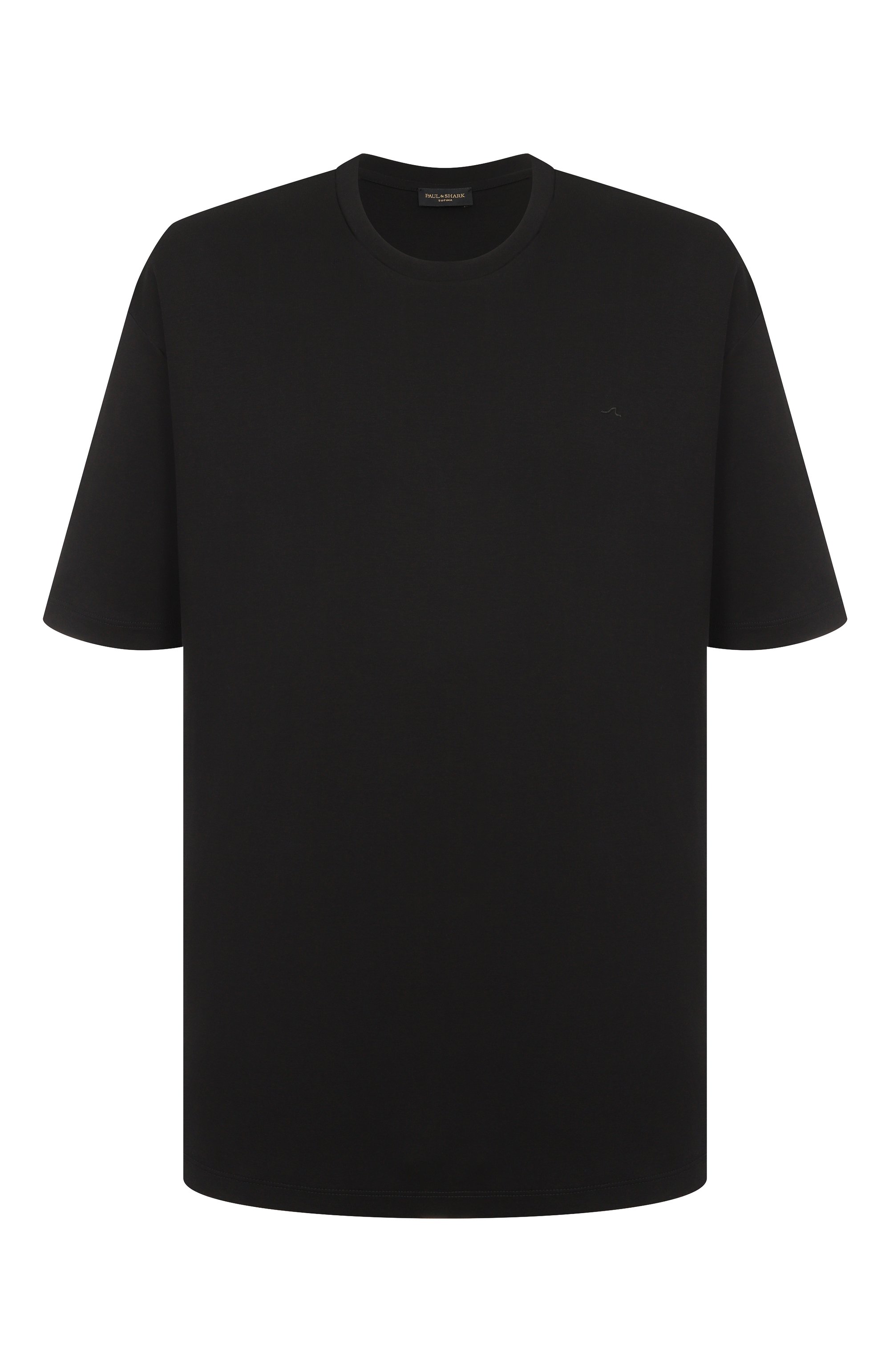 Хлопковая футболка PAUL&SHARK черного цвета по цене 37900 руб., арт. 15311615/3XL-6XL, фото 1 Хлопковая футболка PAUL&SHARK, арт. 15311615/3XL-6XL, фото 1