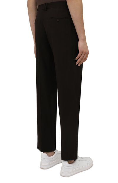 Шерстяные брюки THE ROW темно-коричневого цвета по цене 186000 руб., арт. 279W1842, фото 4 Шерстяные брюки THE ROW, арт. 279W1842, фото 4