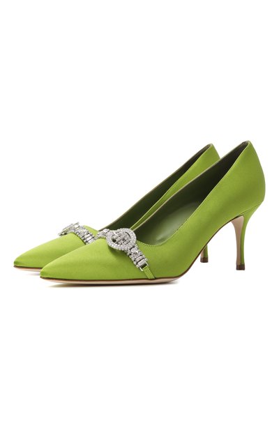 Женские текстильные туфли MANOLO BLAHNIK, арт. 424-1928/SAT