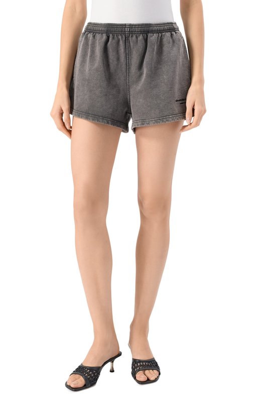 Хлопковые шорты Alexander Wang 1CC3254889 Серый  1CC3254889 Фото 3