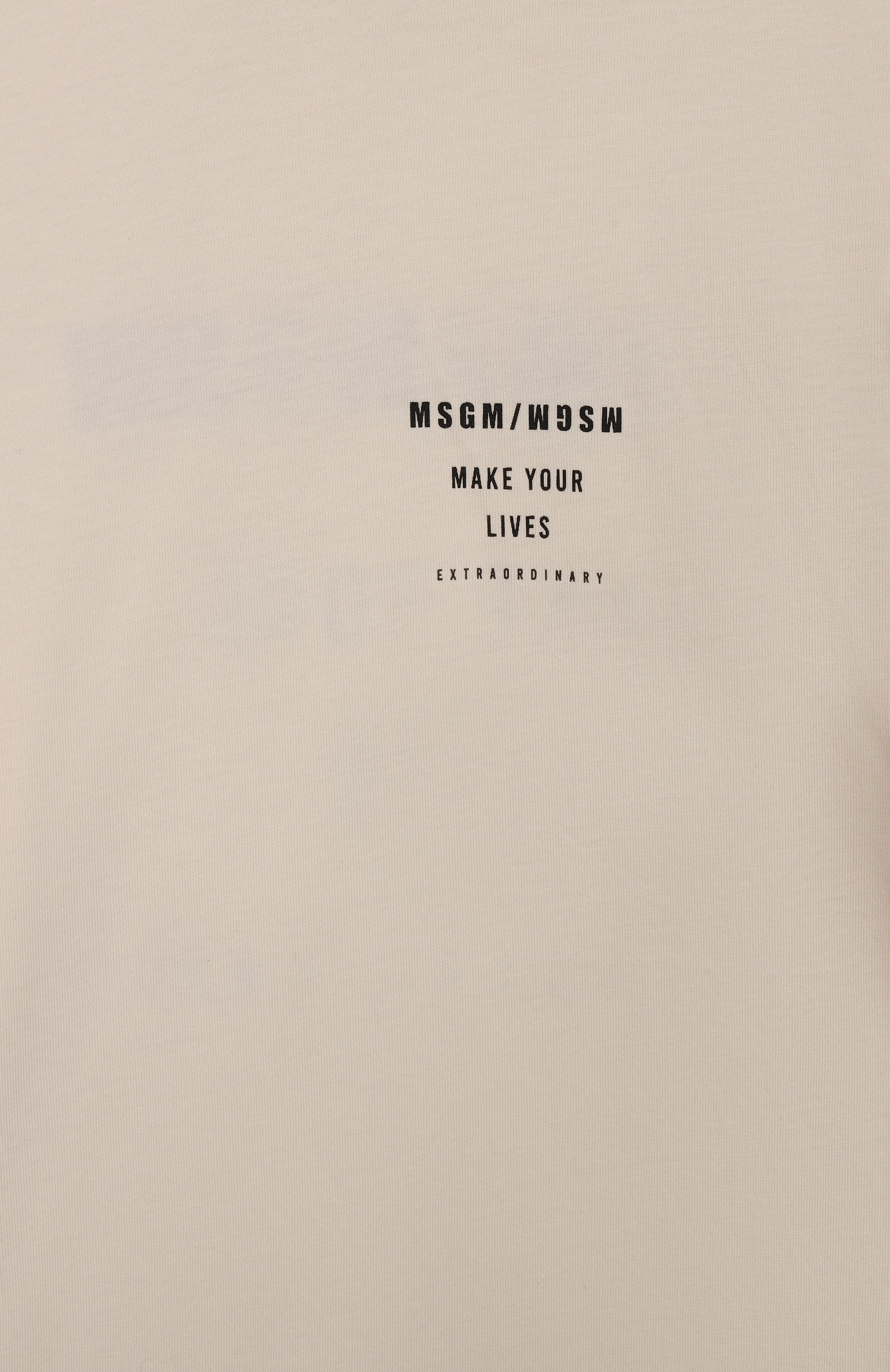 Хлопковая футболка MSGM KIDS, арт. F5MSJBTH215, фото 3