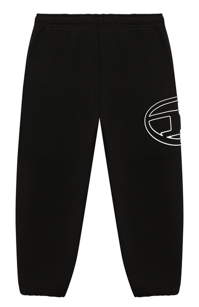 Хлопковые джоггеры DIESEL черного цвета по цене 12200 руб., арт. J01785/0IEAX, фото 2 Хлопковые джоггеры DIESEL, арт. J01785/0IEAX, фото 2