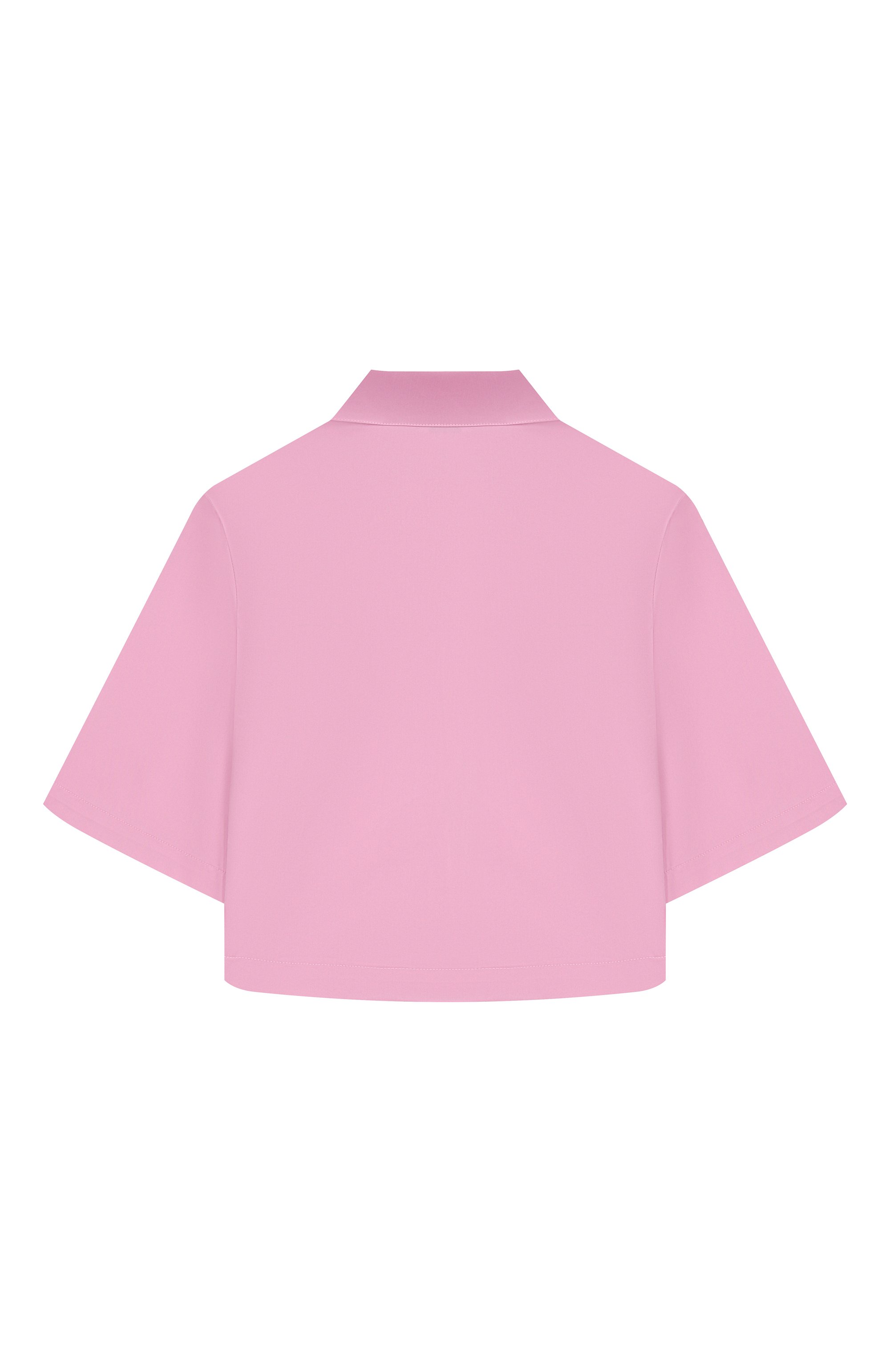 Хлопковая рубашка MSGM KIDS розового цвета по цене 13850 руб., арт. S5MSJGSI269, фото 2 Хлопковая рубашка MSGM KIDS, арт. S5MSJGSI269, фото 2