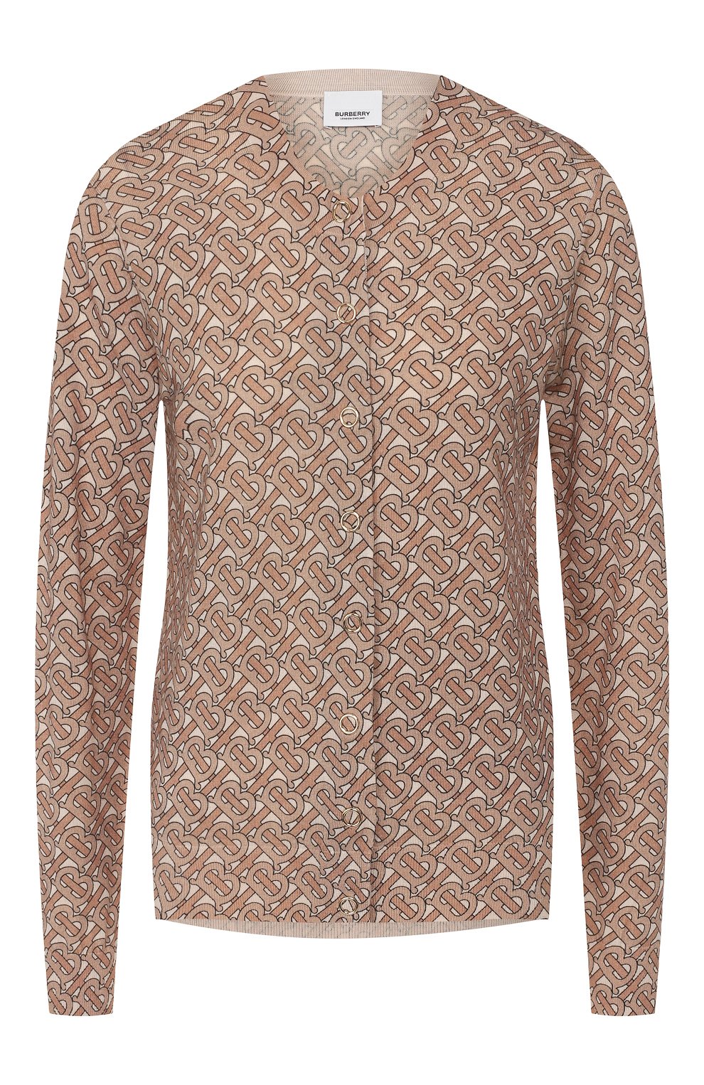 Шерстяной кардиган BURBERRY бежевого цвета по цене 74550 руб., арт. 8016909, фото 1 Шерстяной кардиган BURBERRY, арт. 8016909, фото 1