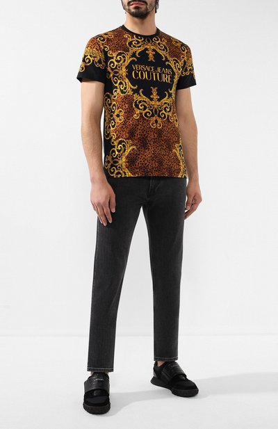 Хлопковая футболка VERSACE JEANS COUTURE, арт. B3GUA7DF-UUP SLIM MC LE0BAR0QUE/36609, фото 2