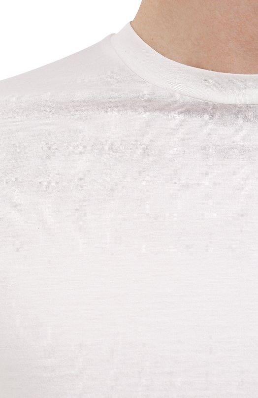 Футболка из шелка и хлопка Giorgio Armani 3KSM77/SJZHZ Белый  3KSM77/SJZHZ Фото 5