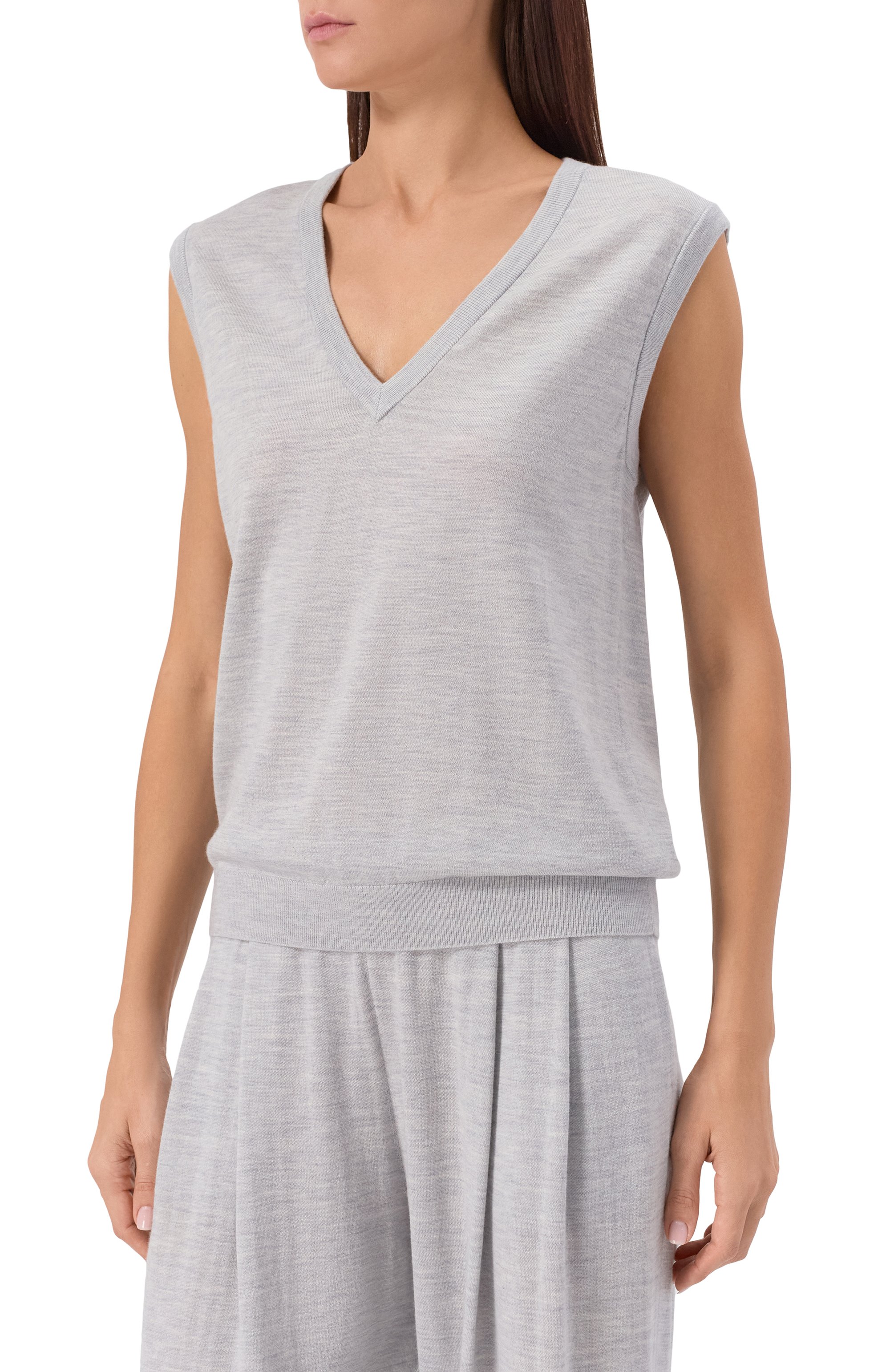 Жилет из шерсти и шелка 12 STOREEZ, арт. 134021, фото 3