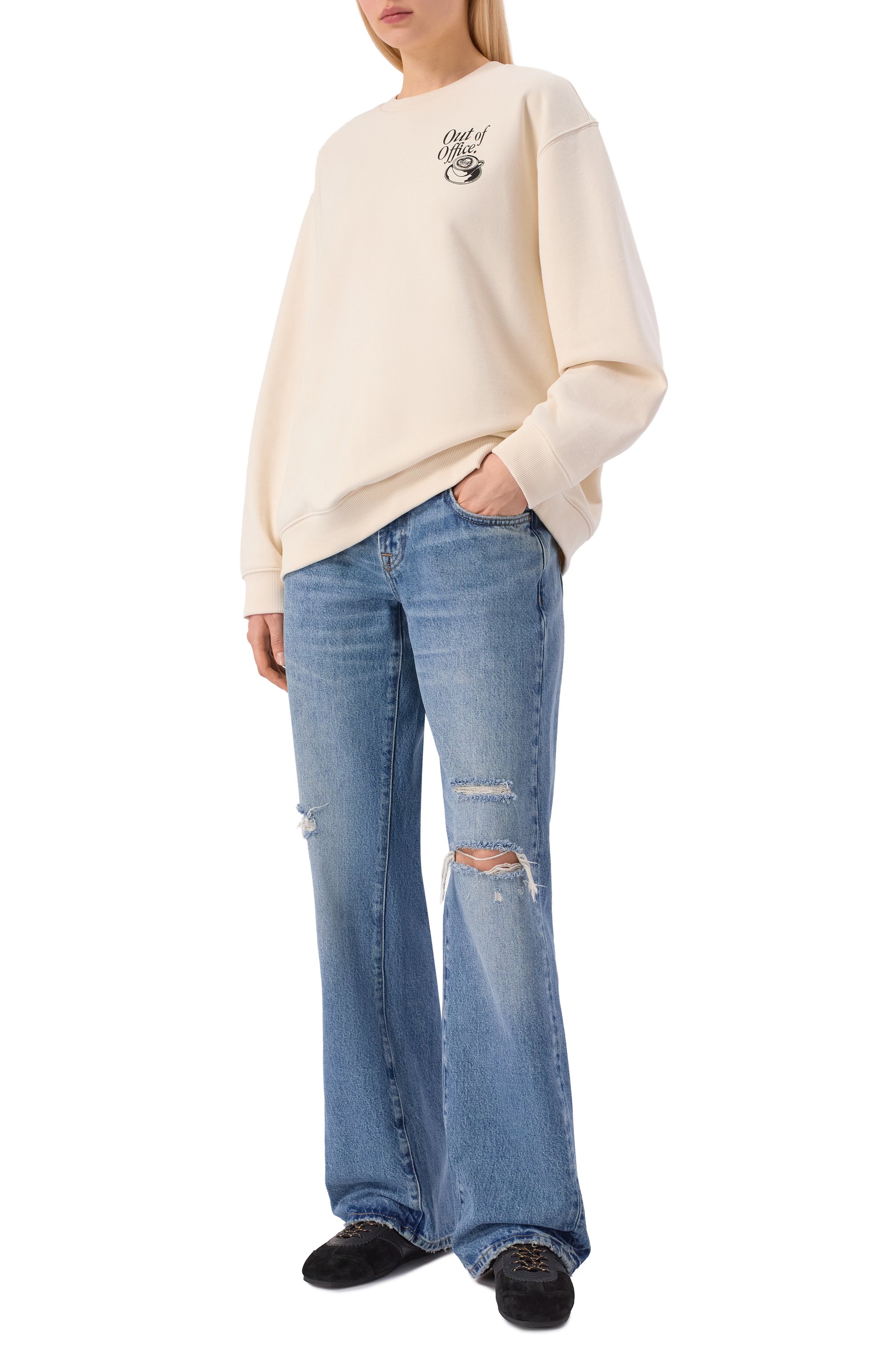 Джинсы low straight 7 FOR ALL MANKIND синего цвета по цене 31550 руб., арт. 7UD7CE35-STW, фото 2 Джинсы low straight 7 FOR ALL MANKIND, арт. 7UD7CE35-STW, фото 2