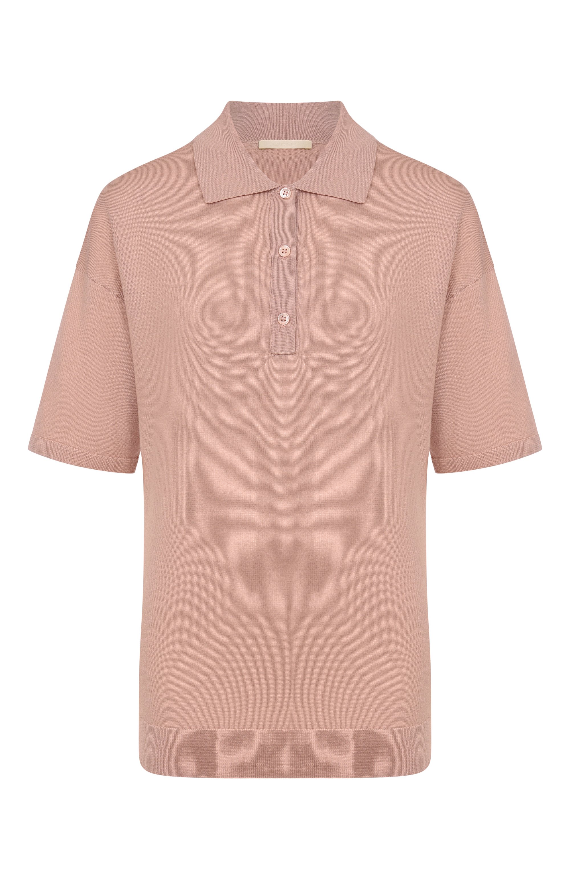 Поло из шерсти и шелка 12 STOREEZ розового цвета по цене 13000 руб., арт. 137030, фото 1 Поло из шерсти и шелка 12 STOREEZ, арт. 137030, фото 1