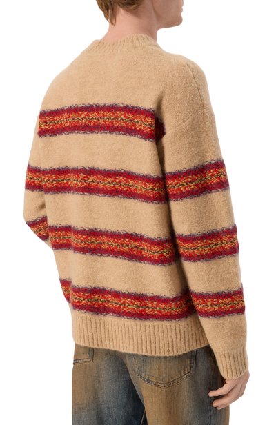 Шерстяной свитер DRIES VAN NOTEN бежевого цвета по цене 96900 руб., арт. 021236/4755, фото 4 Шерстяной свитер DRIES VAN NOTEN, арт. 021236/4755, фото 4