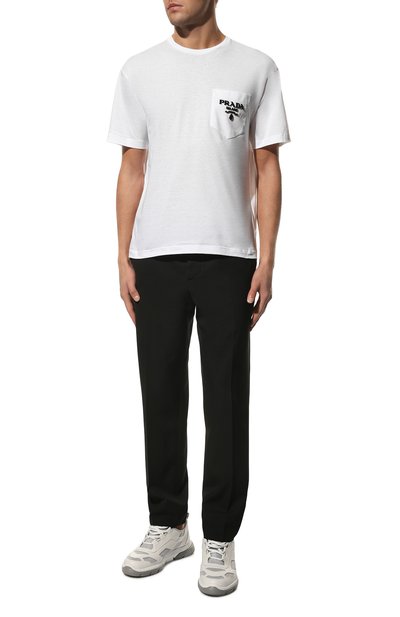 Хлопковая футболка PRADA, арт. UJN787-1Z53-F0009-221, фото 2