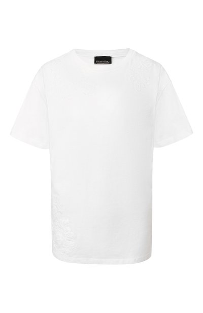 Женская хлопковая футболка ERMANNO ERMANNO SCERVINO, арт. 46T TS15 JC0