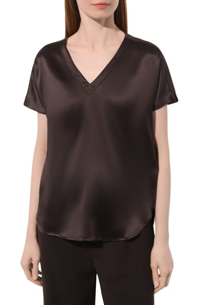 Шелковый топ KITON, арт. D47454K03337, фото 3