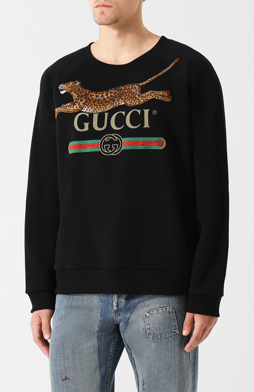 Хлопковый свитшот с принтом GUCCI, арт. 527743/X9X94, фото 3