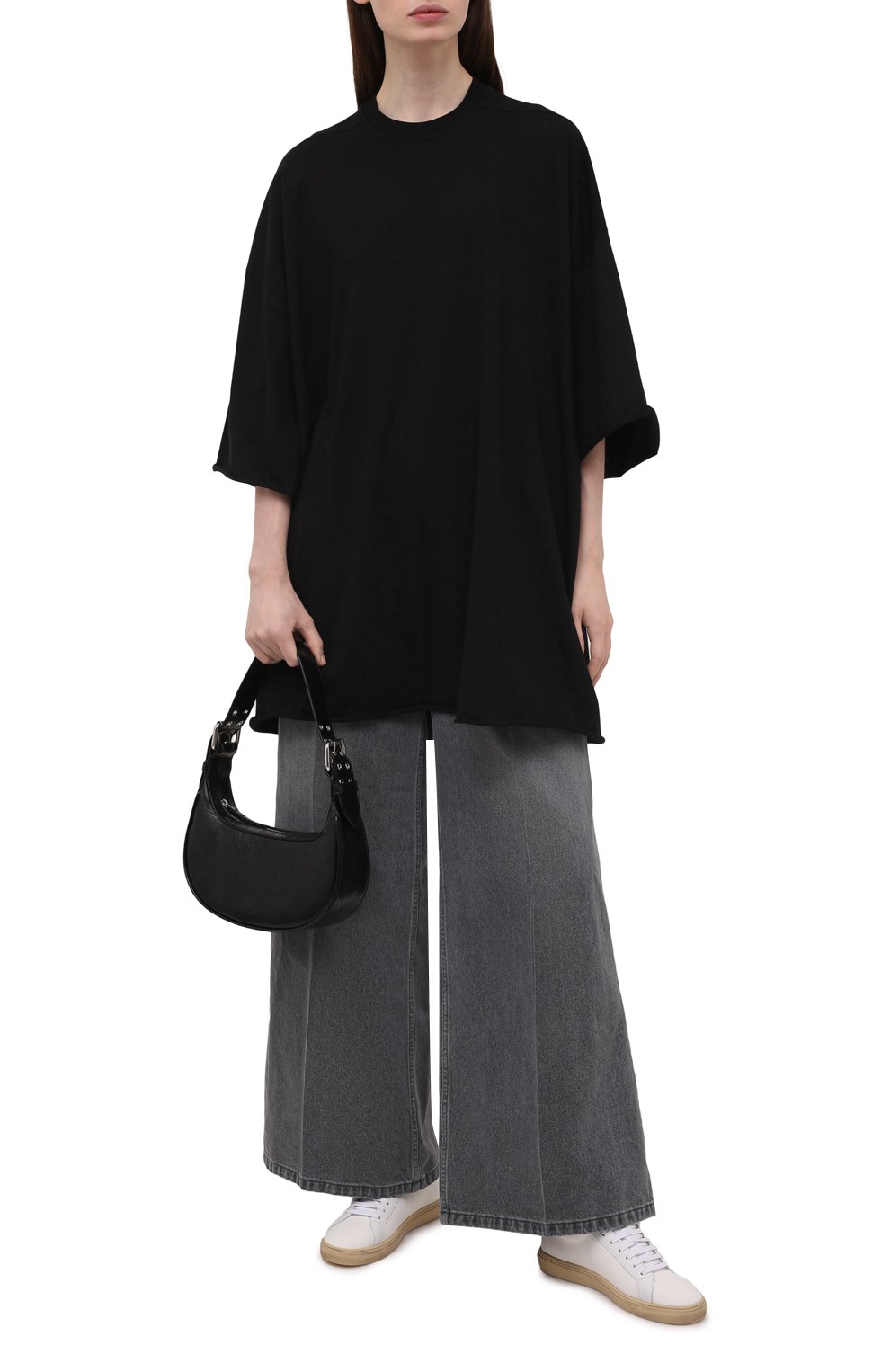 Хлопковая футболка RICK OWENS черного цвета по цене 36750 руб., арт. R002A7252/JA, фото 2 Хлопковая футболка RICK OWENS, арт. R002A7252/JA, фото 2