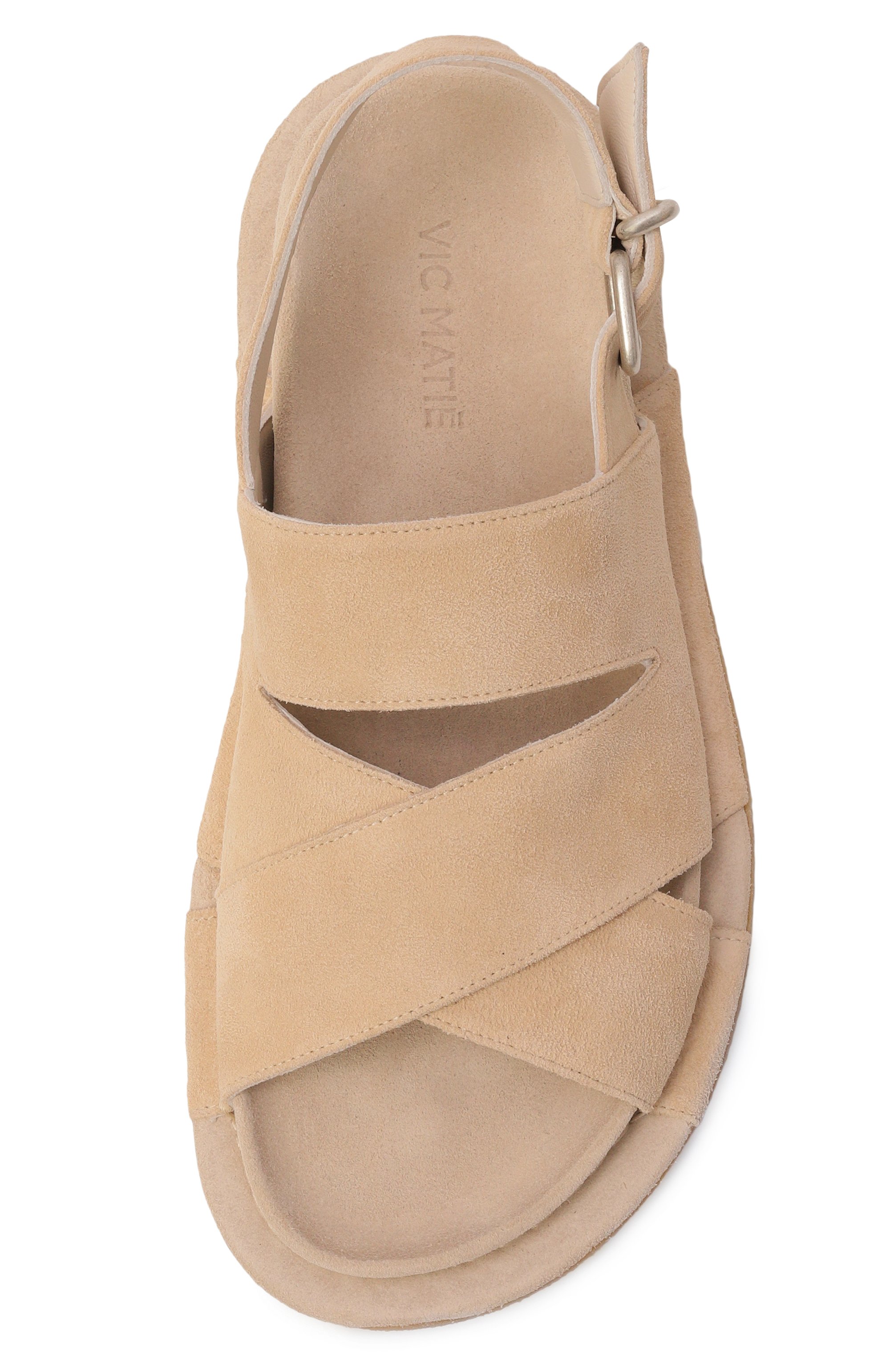 Замшевые сандалии VIC MATIE бежевого цвета по цене 37500 руб., арт. 1K5304D_K04H010301, фото 6 Замшевые сандалии VIC MATIE, арт. 1K5304D_K04H010301, фото 6