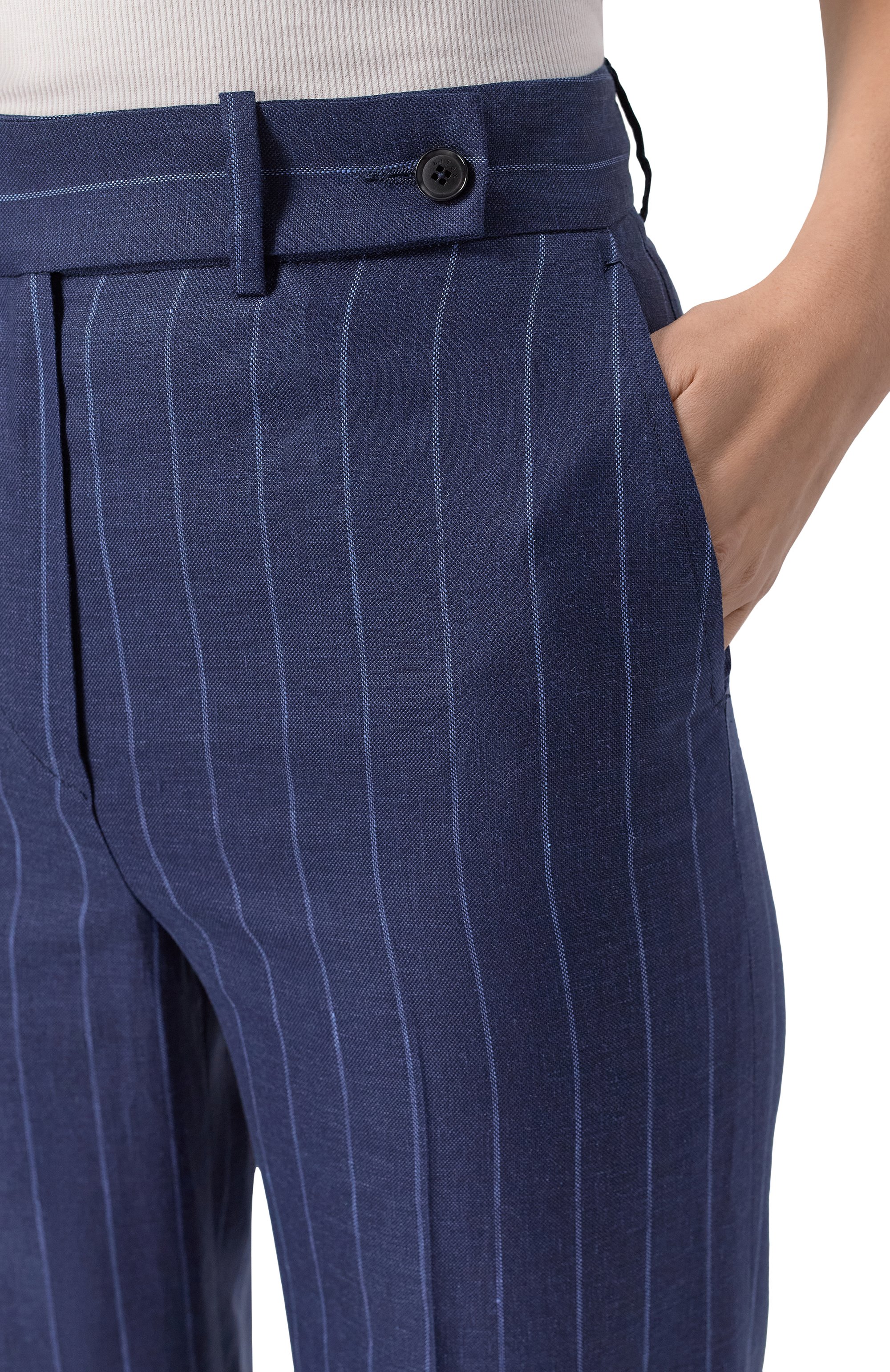 Брюки изо льна и шерсти KITON, арт. D48109K0603E10, фото 5